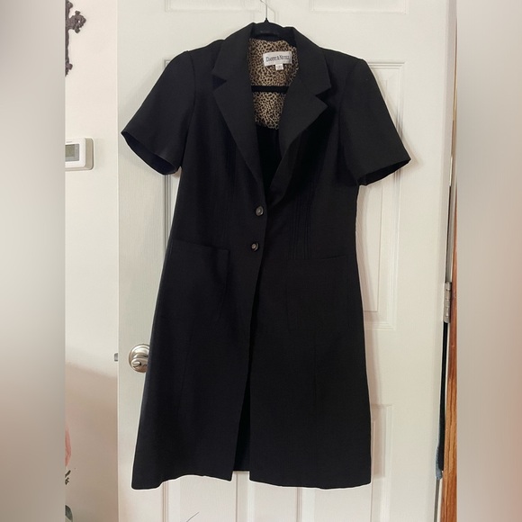 Danny & Nicole Jackets & Blazers - Danny & Nicole Vintage Black Long ShortSleeve Duster Over Coat